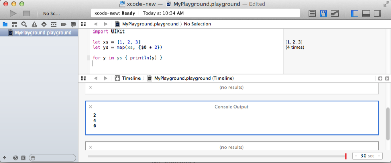 "Some Swift code in Xcode 6 beta" "Some Swift code in Xcode 6 beta"